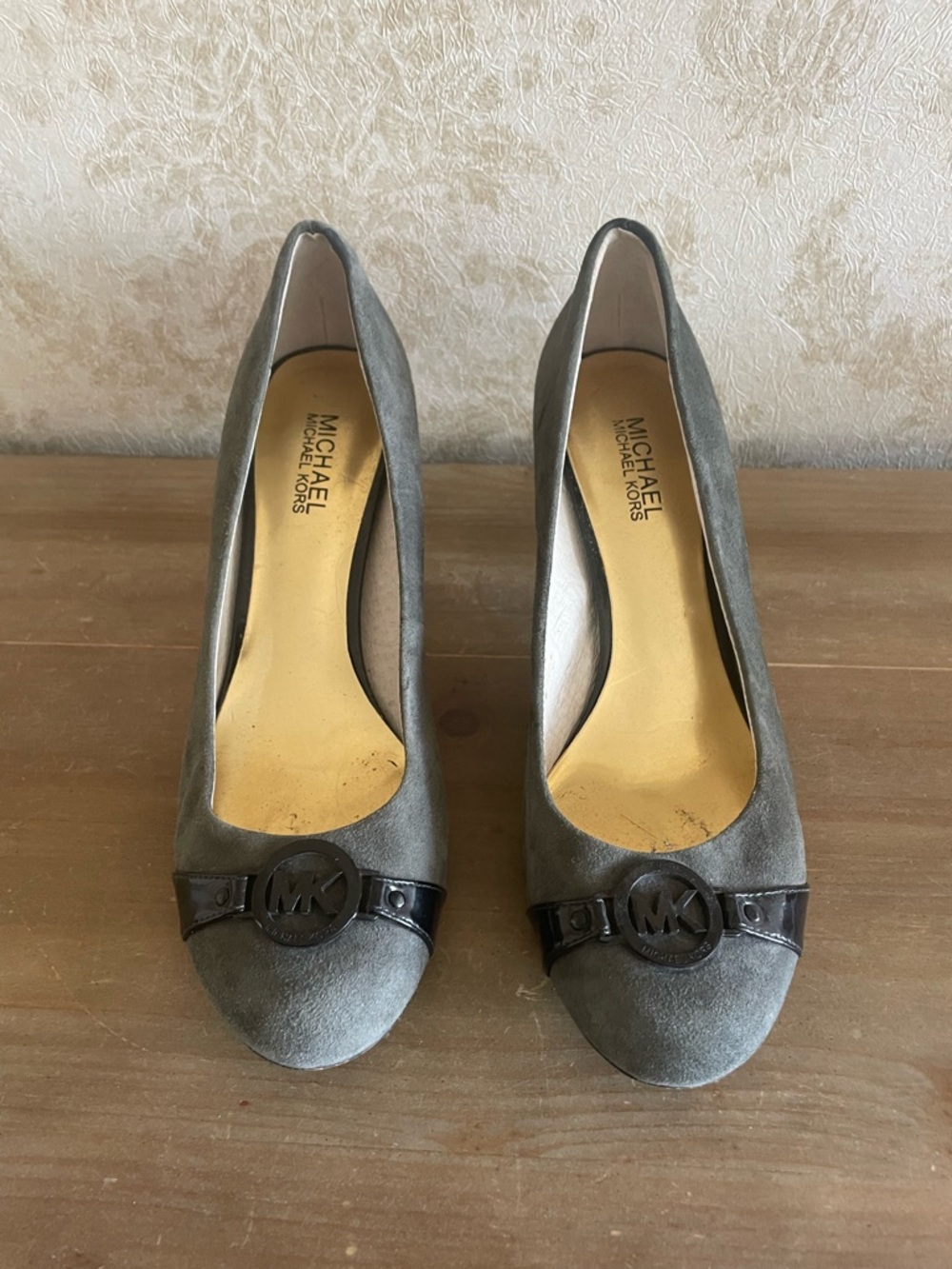 MICHAEL Michael Kors Gray Suede Low Heel Pumps